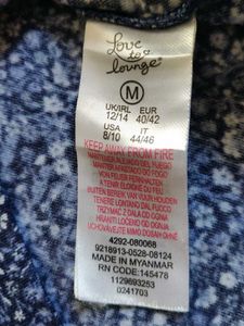 Blue Floral Lace Nightgown