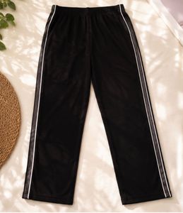 Black Striped Athletic Pants