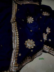 Elegant Navy Blue Saree