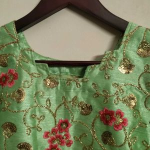 Fully Embroidered Kurta Plazo Set