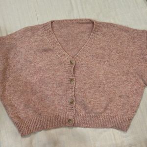Cute Pink Crop Sweater