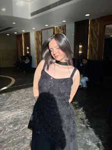 Stunning Black Embellished kurta set