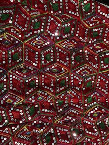 Red Sequin Ethnic skirt