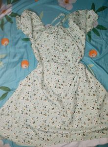 Cute Sage Green Floral Dress