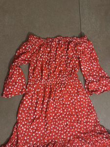 Boho Off-Shoulder Floral Dress