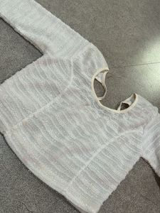 Elegant White Sequin Blouse