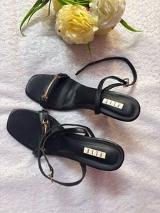 Chic Black ELLE Slingback Sandals