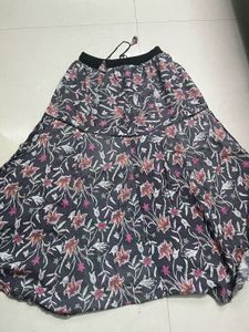 Beautiful Floral Print skirt with knot And Lining