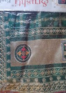 Embroidered Green Saree