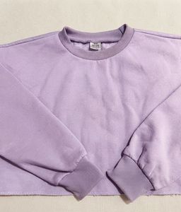 Lavender Cropped Sweatshirt