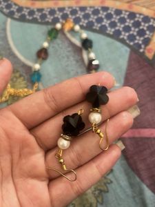 Beaded Necklace and Earring Set