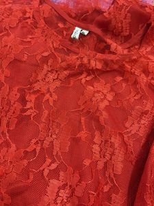 Red Lace Blouse