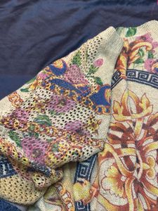 Floral Print Knit Sweater
