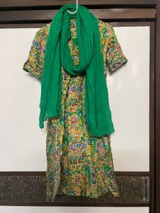 Green Cotton Kurta set