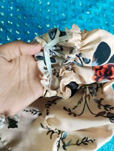 Floral Print Short Sleeve Casual Dress