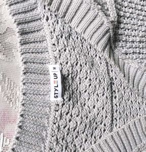 Light Blue Knit Cardigan Sweater