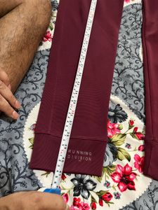 Maroon Joggers with Drawstring Waist