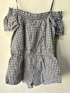 Forever 21 Checkered Playsuit
