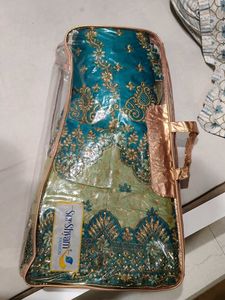 Embroidered Teal & Green Lehenga Choli Set