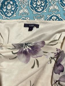 Sheer Floral Bell Sleeve Top