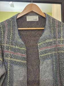 Stylish Plaid Long Cardigan