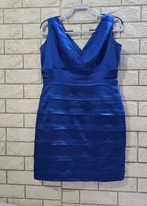 Calvin Klein V-Neck Cocktail Sheath Dress