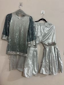 Sparkling Sequined Kurta Set with Sharara