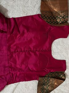 Elegant Pink &amp; Green traditional wear set