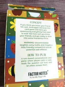 Factor Notes Conversational Playing Cards