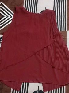 Chic Burgundy Layered Tunic Top