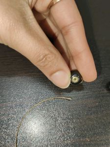 Beaded thread earrings