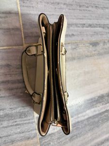 ALDO Cream Handbag with Lock Charm