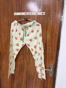 Cute Peach Print Pajama Pants