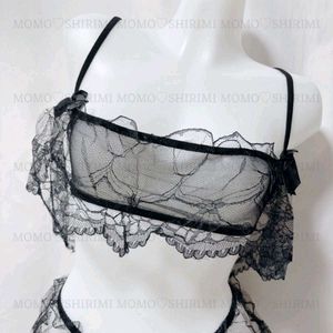 21245. Sheer Lace Bralette with Bow Detail