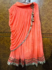 Peach Ethnic Lengha