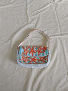 Beaded Starfish Clutch Bag