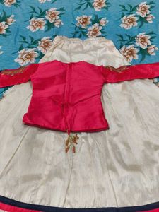 Girls' Embroidered Lehenga Choli Set