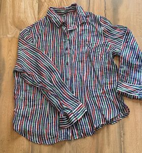 Striped Button-Up Shirt