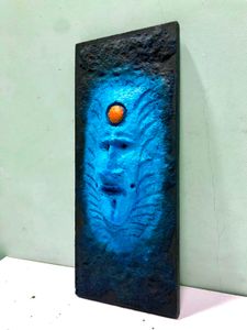 Unique Textured Blue Face Showpiece
