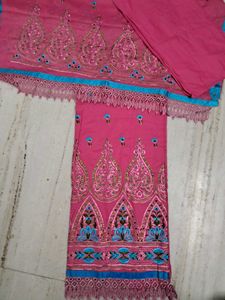Pink Embroidered Kurta Set