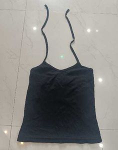 Sleek Black Halter Neck Camisole