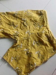Yellow Robot Print Shorts