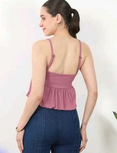 Peplum Spaghetti Strap Top