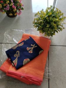 New Art Silk Saree With Matching Blouse