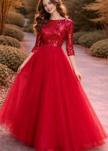 Stunning Red Sequin Gown