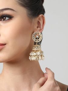 Exquisite Pearl Jhumka Earrings