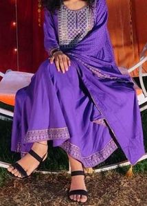 Elegant Purple Kurta Set with Dupatta