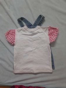 Cute Denim Dress &amp; Top Set