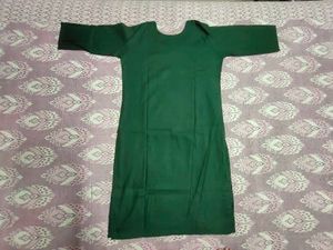 Beautiful Dark Green Embroidered Kurti with Printe