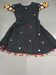 Black Embroidered Sharara Suit